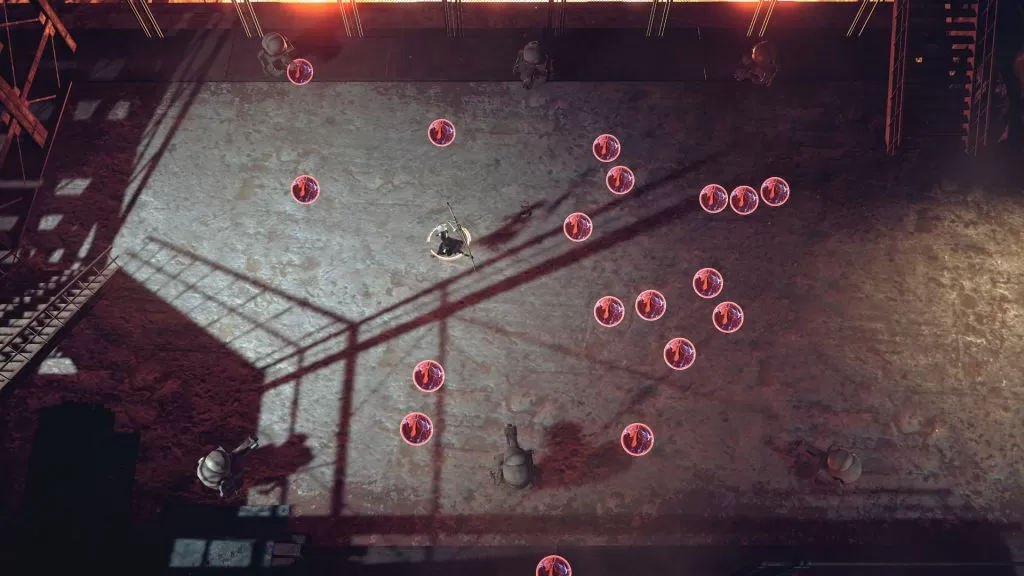 nier automata demo screenshot bullet hell