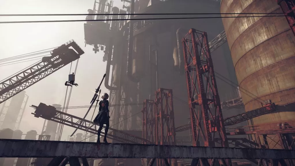 nier automata demo screenshot construction