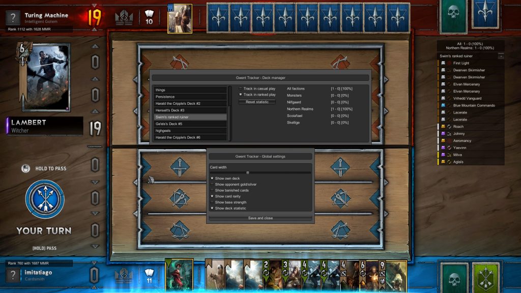 Gwent First Unofficial Public Deck Tracker Released