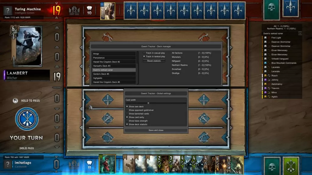 Gwent First Unofficial Public Deck Tracker Released