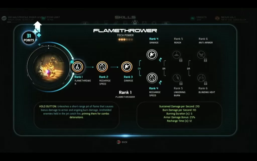 mass effect andromeda skills powers levelling system