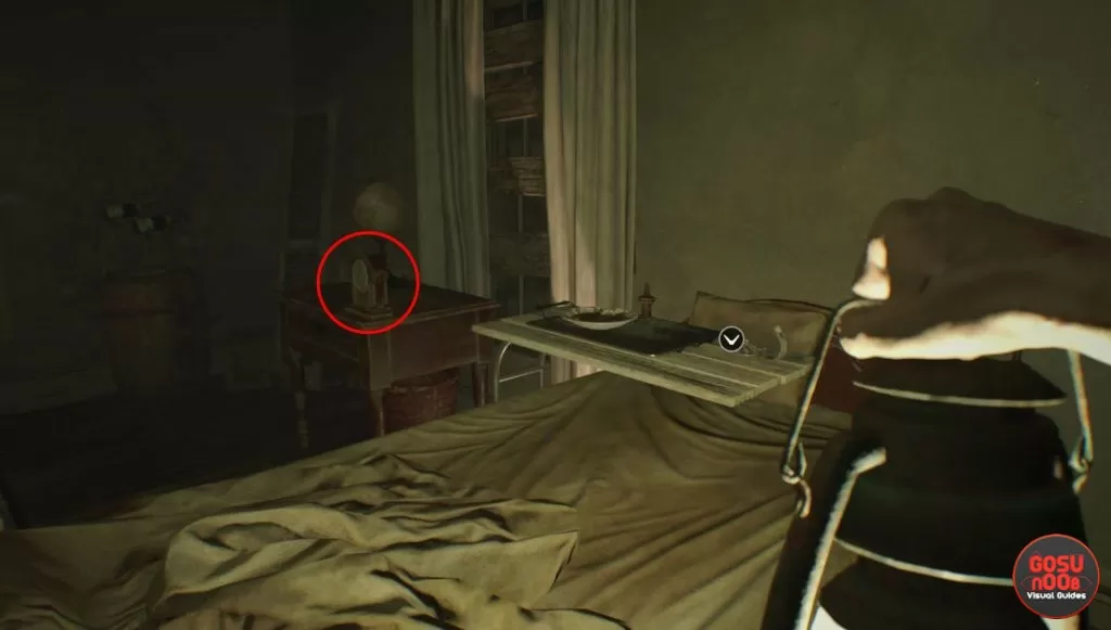 re7 bedroom clock hand