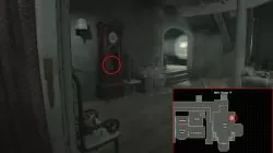 white dog's head location re7