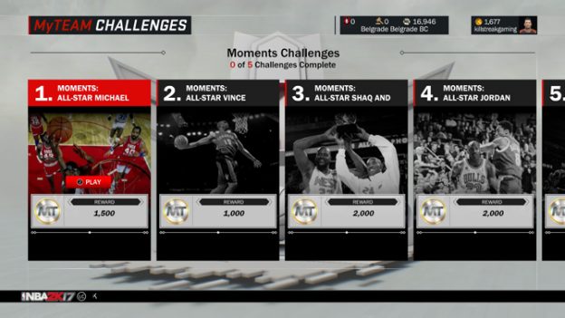 Nba 2k17 5 new Moments Challenges