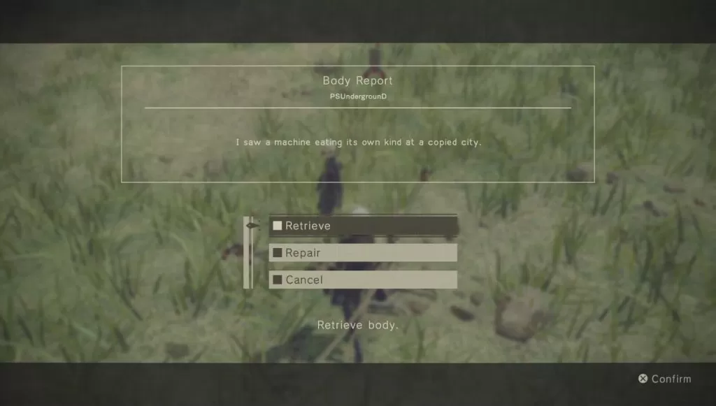 Nier Automata Reviving Reliquary System