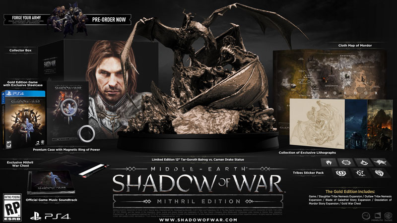 middle earth shadow of war mithril edition