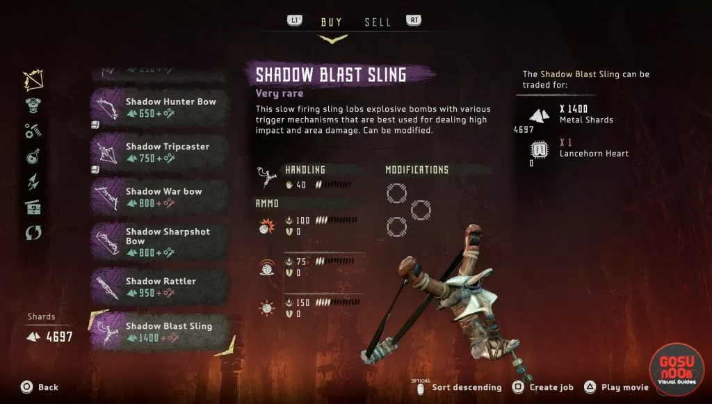 shadow blast sling horizon zd