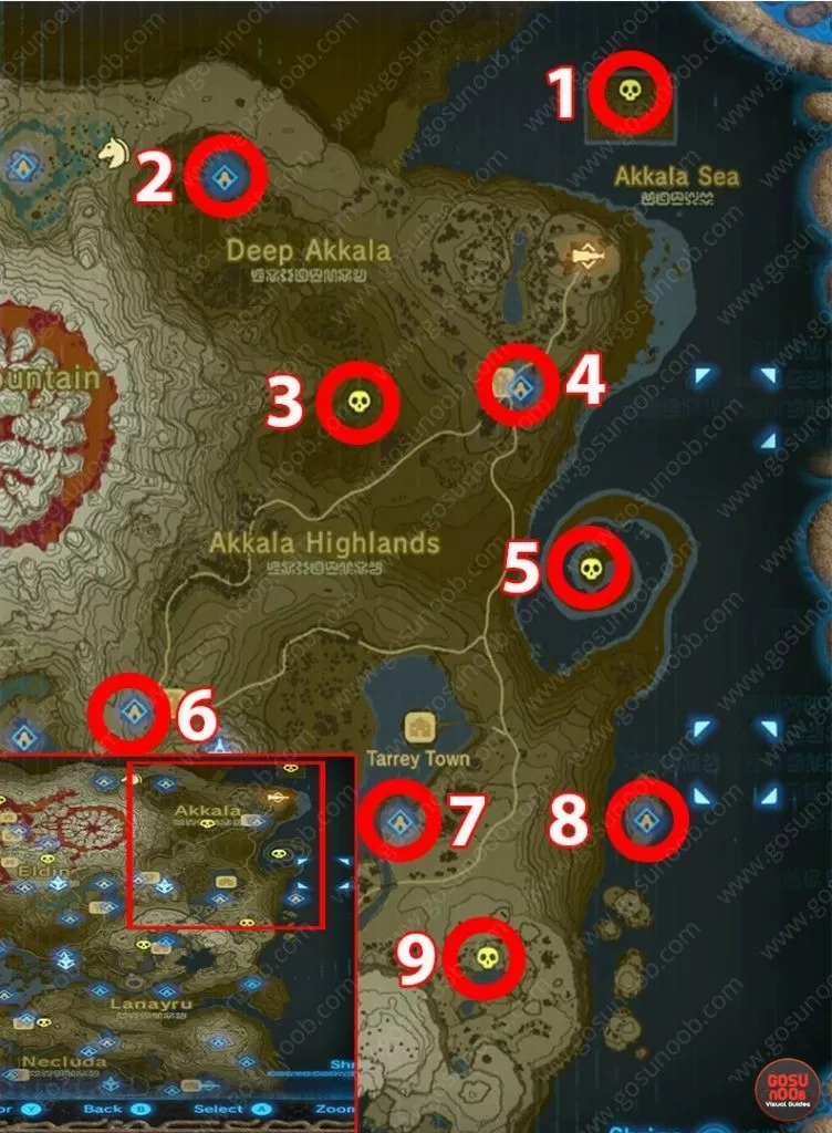 Akkala Shrine Locations Zelda Breath of the Wild