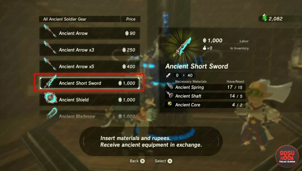 Ancient Short Sword Zelda Breath of the Wild