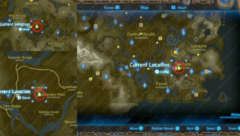 Captured Memories Final Photo Location Map Zelda BotW