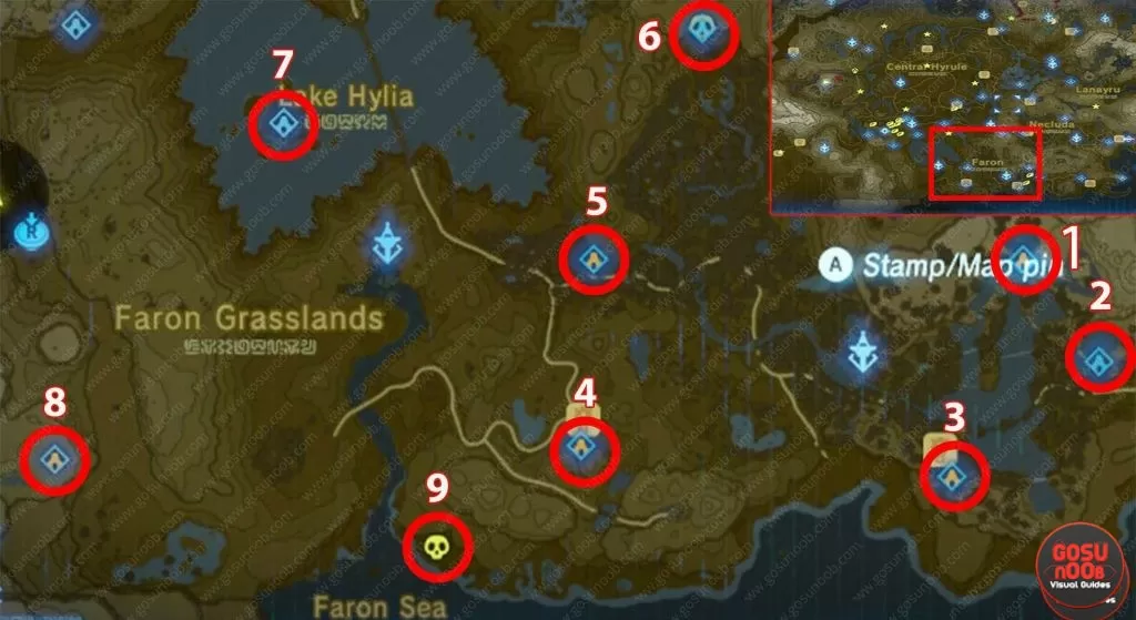 Faron Shrine Locations Zelda Breath of the Wild Game