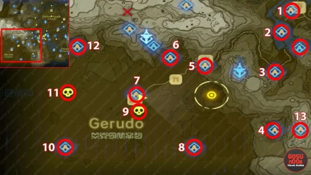 Gerudo Desert Shrine Locations Zelda Breath of the Wild