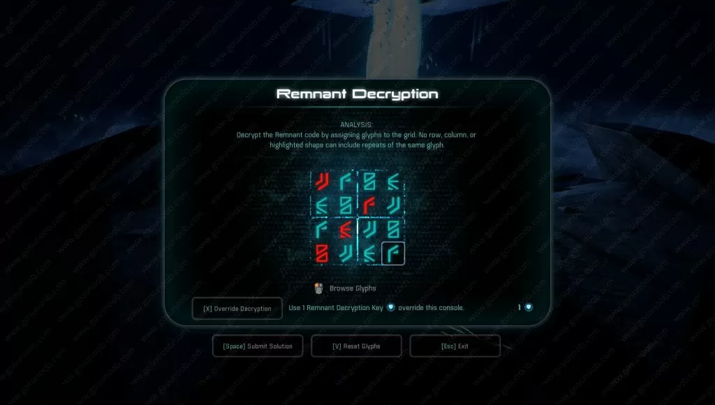 Havarl Vault glyph puzzle remannt solution me andromeda