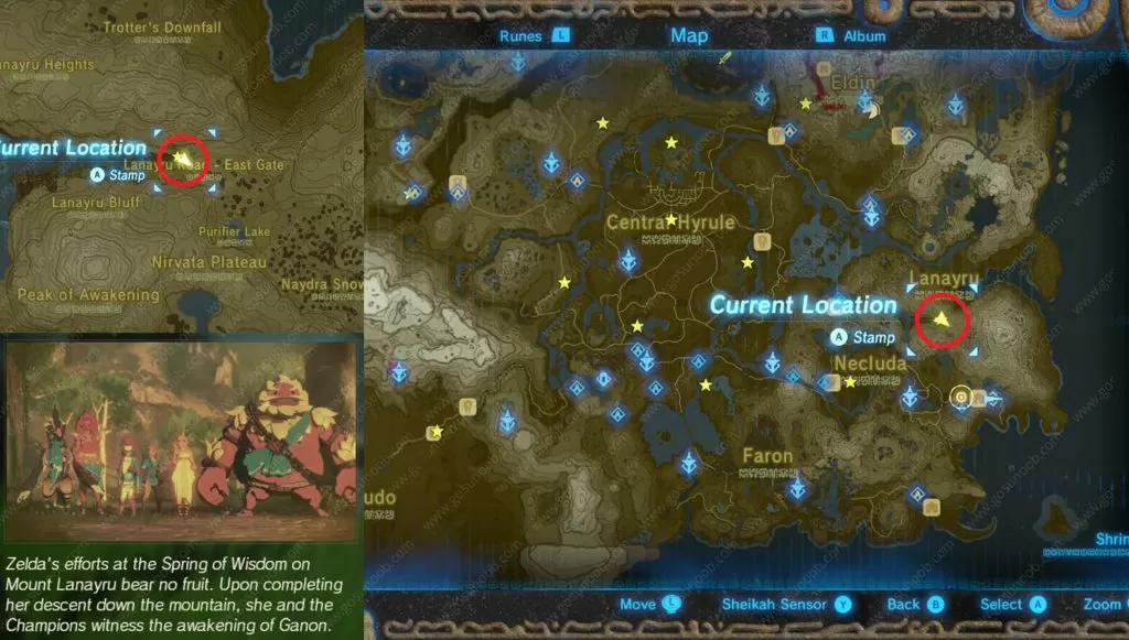 Recovered Memory 15 Lanayru Road East Gate Map Location Zelda BotW