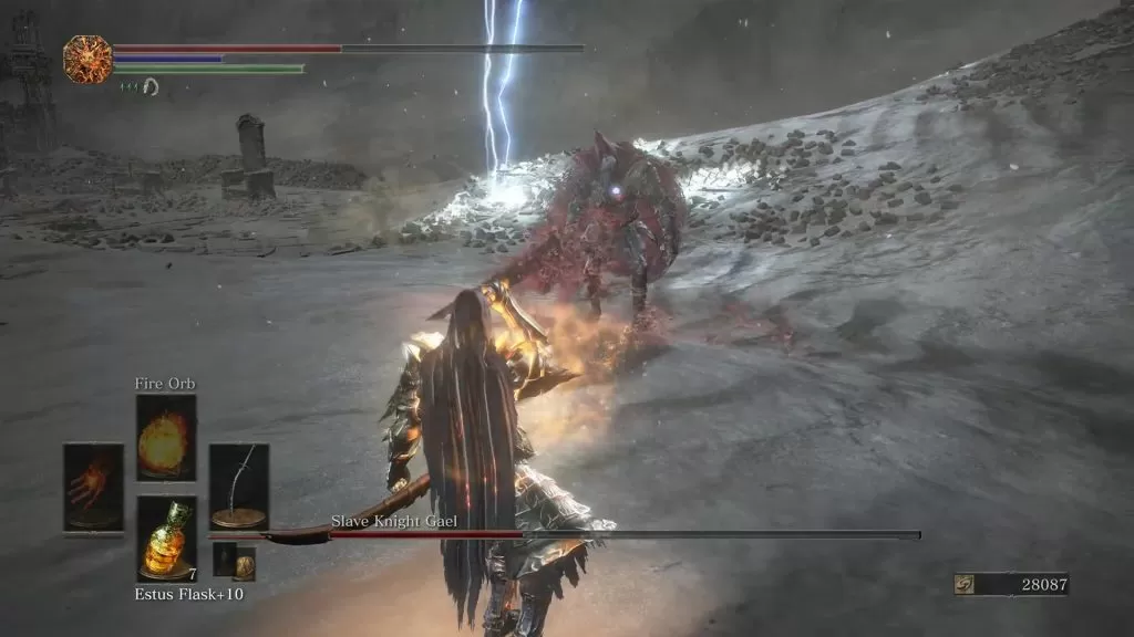 Ringed City Boss Battle Slave Knight Gael DS3 DLC