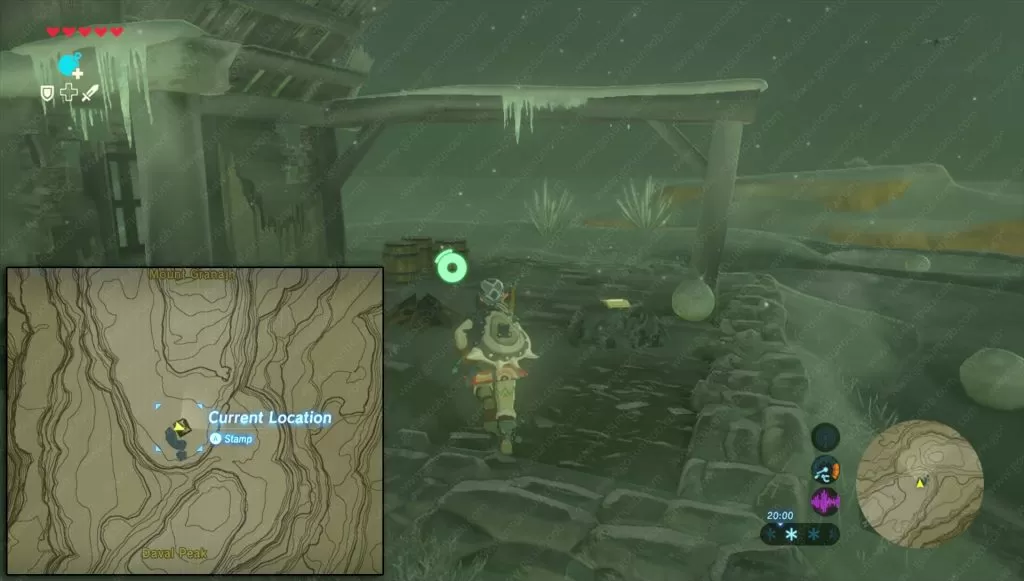 Secret of the Snowy Peaks shrine quest start zelda