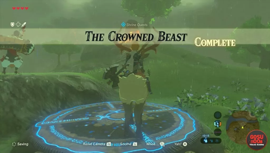 The Crowned Beast Shrine Quest complete Zelda