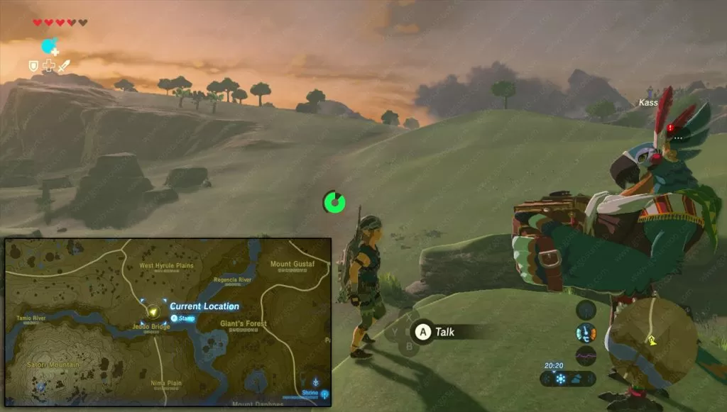 The Two Rings kass shrine quest start location zelda botw