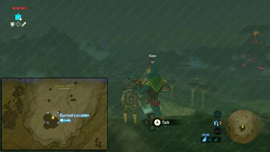 Under a Red Moon Kass location zelda botw