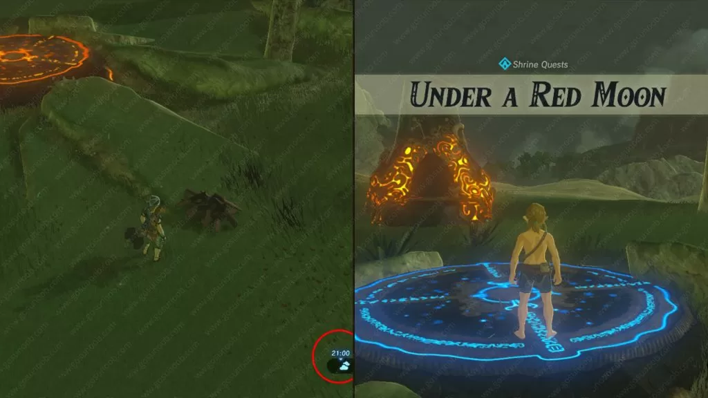 Under a Red Moon riddle solution zelda botw