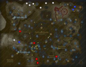 Zelda botw Lynel farming locations map