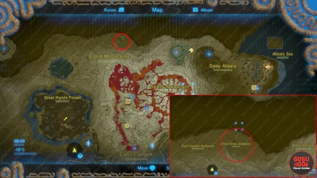 dinraal location zelda botw