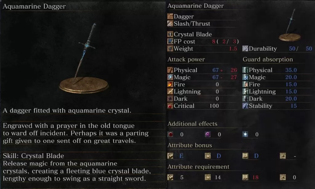 dks3 aquamarine dagger