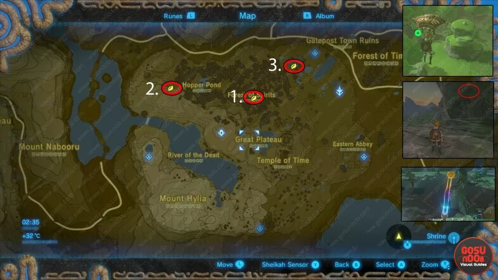 great plateau Korok Seed Locations zelda botw