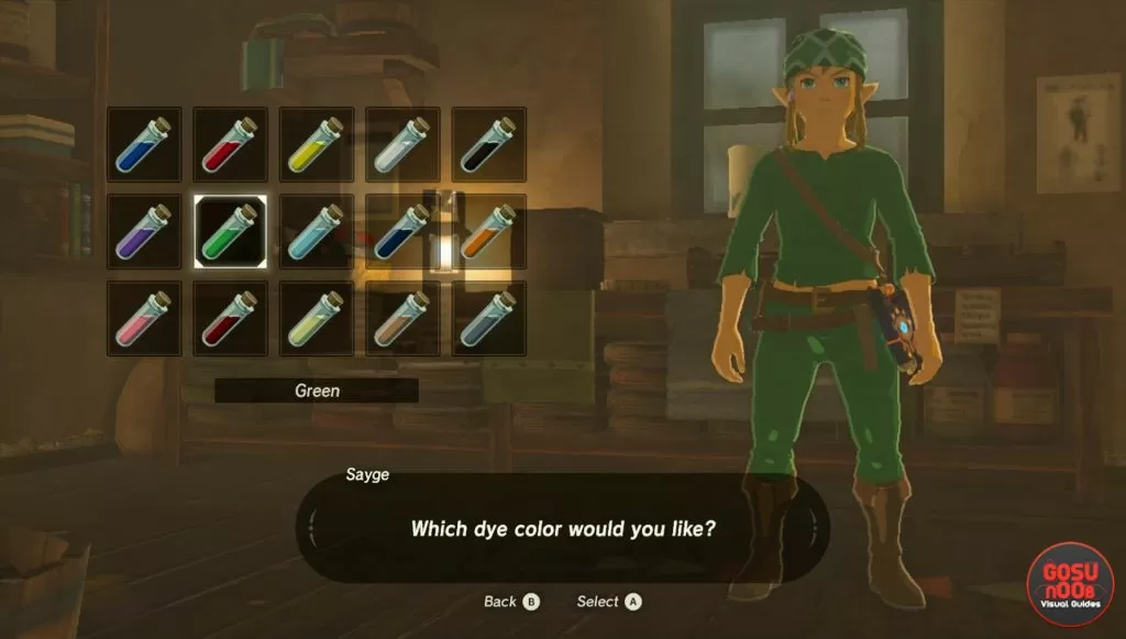 how to get green tunic in zelda breath of the wild