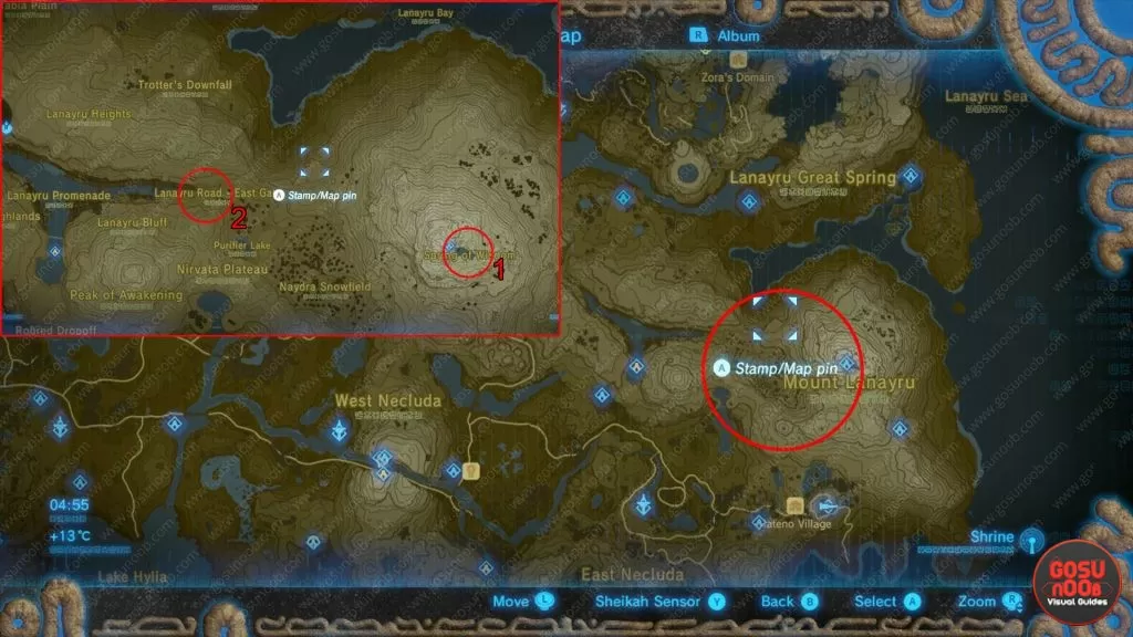 naydra dragon location zelda botw