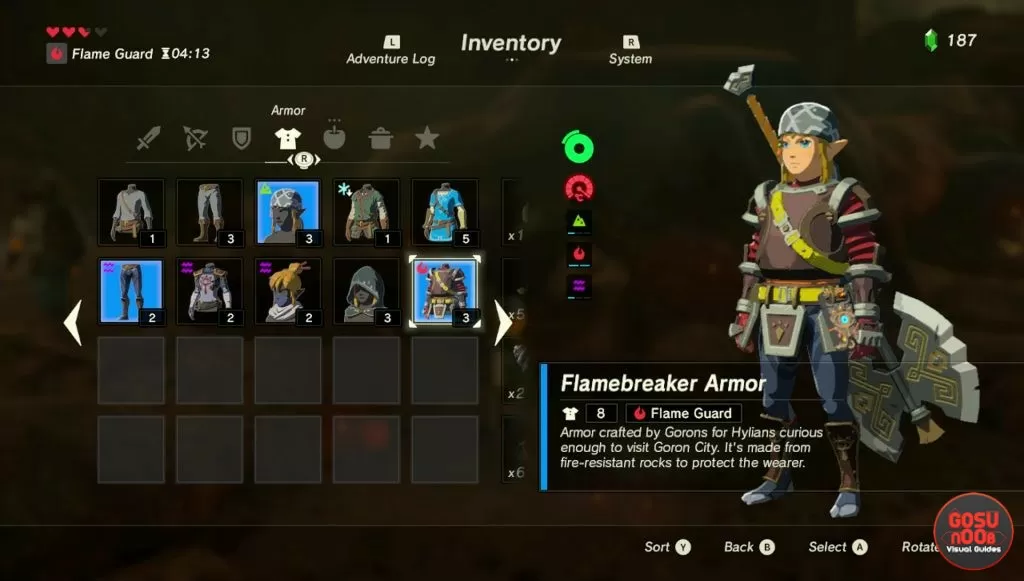 zelda breath of the wild flamebreaker armor