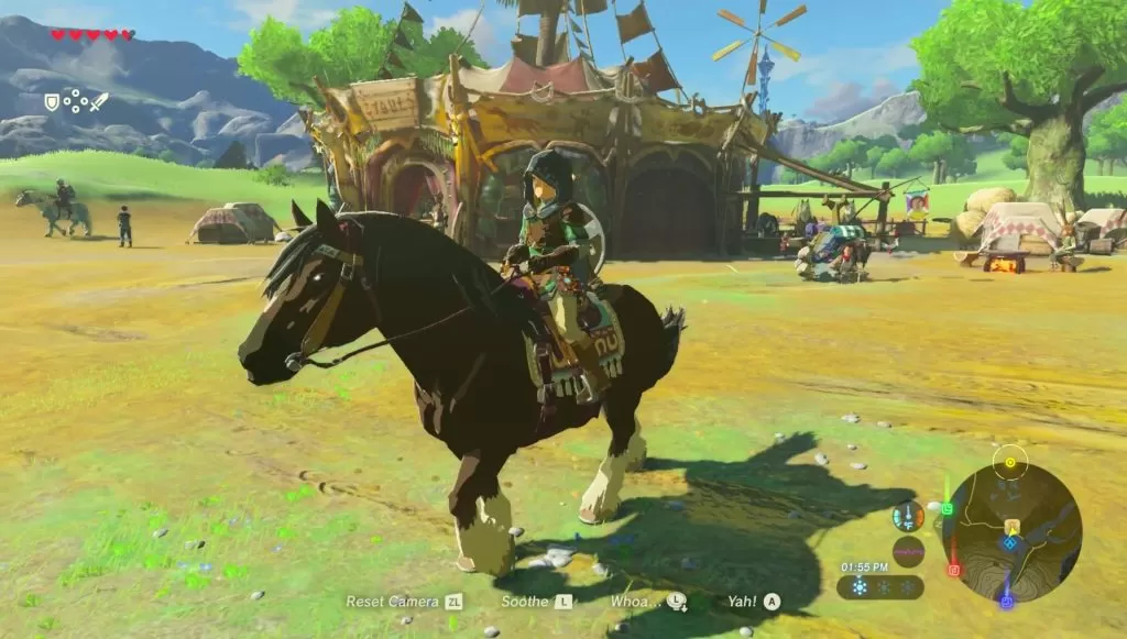 zelda breath of the wild taming horses