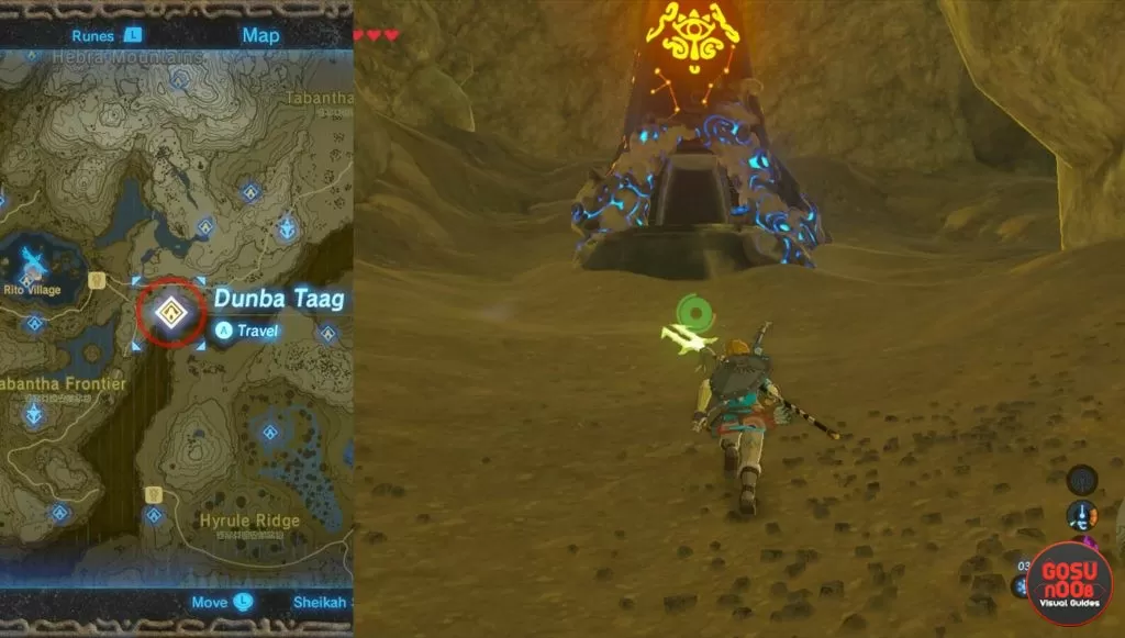 Zelda BotW Dunba Taag Shrine Location