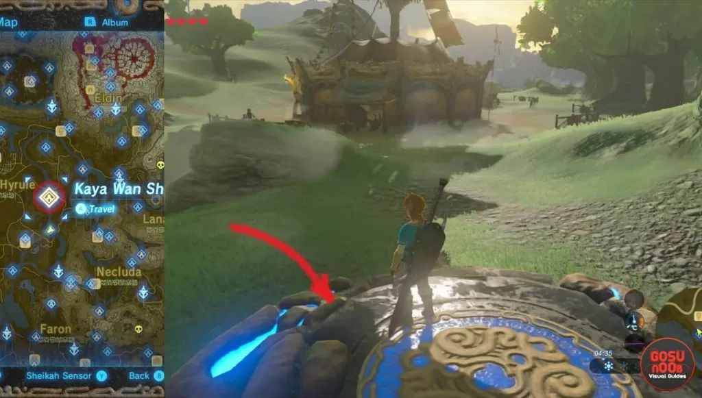 Zelda BotW Kaya Wan Shrine Locaiton