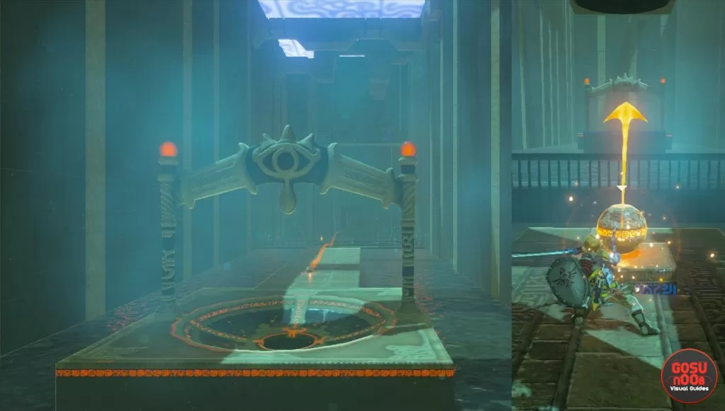 Zelda BotW Mirro Shaz Shrine Hitting The Ball