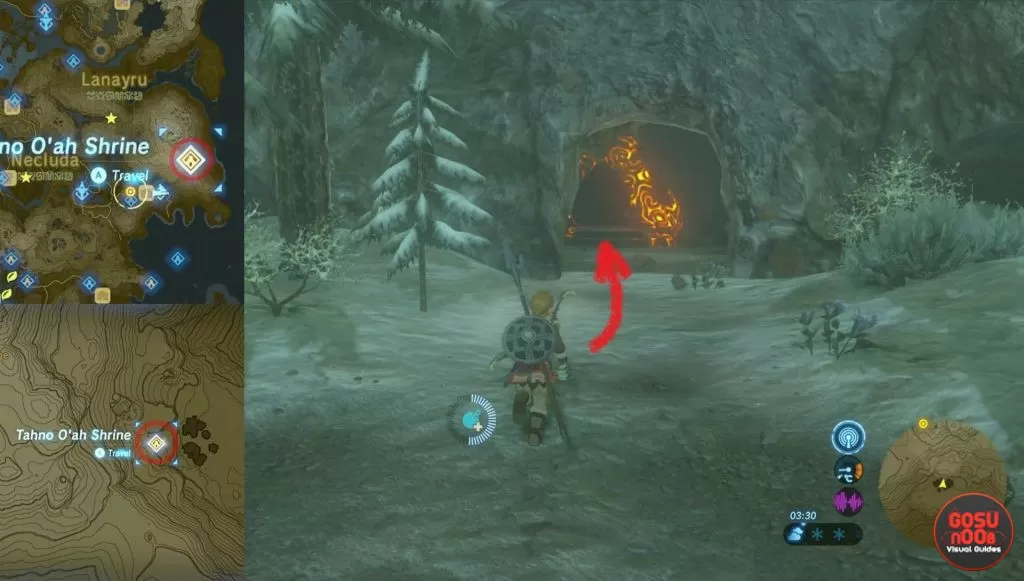 Zelda BotW Tahno O'ah Shrine Location