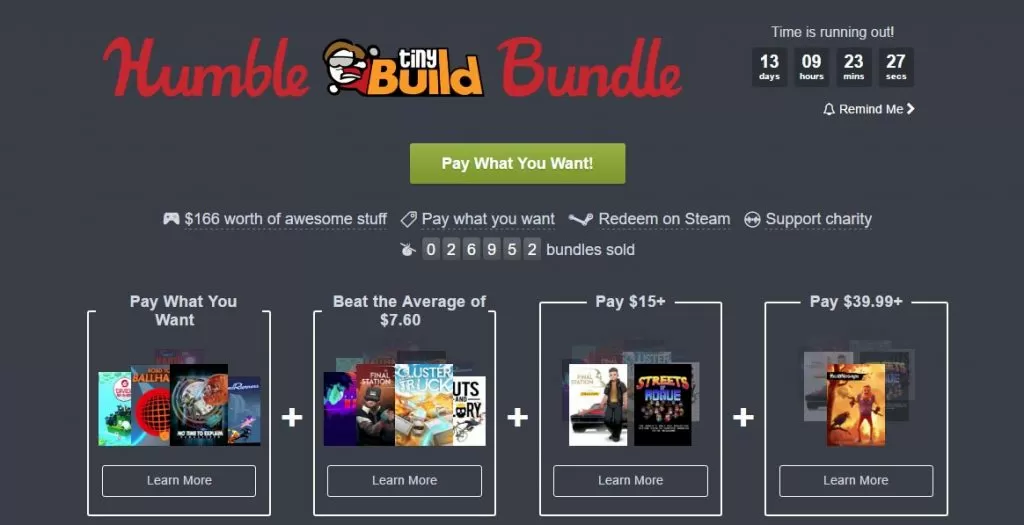 Humble Tiny Build Bundle Offers Punch Club, ClusterTruck & More