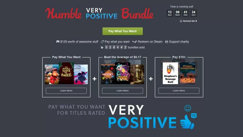 Humble Very Positive Bundle Features Eight Highly Rated Games