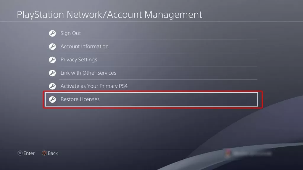 psn restore licence