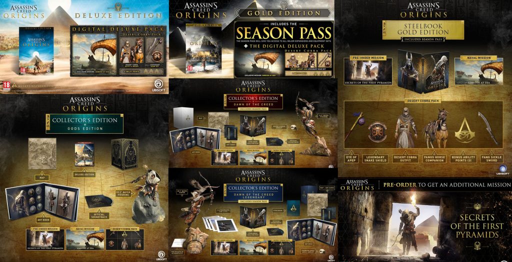 Assassin's Creed Origins All Editions