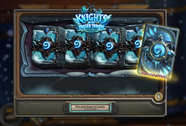 hearthstone update knights of frozen throne