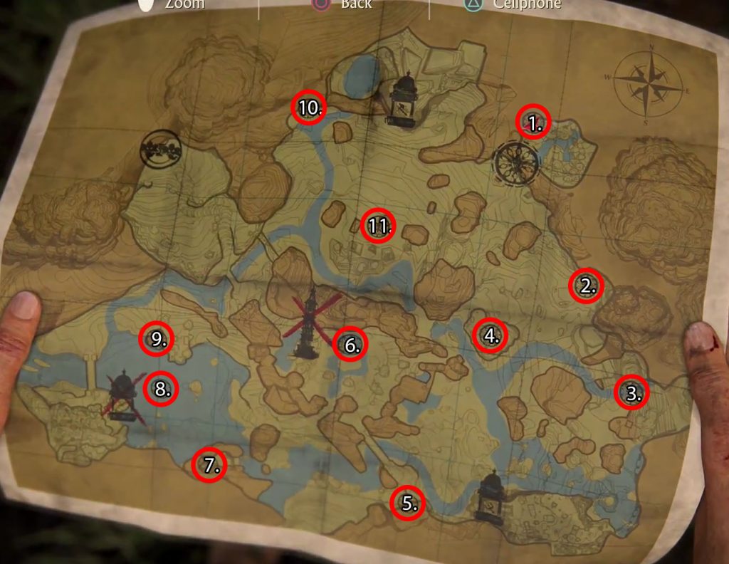Uncharted Lost Legacy Hoysala Tokens Locations Map Marked