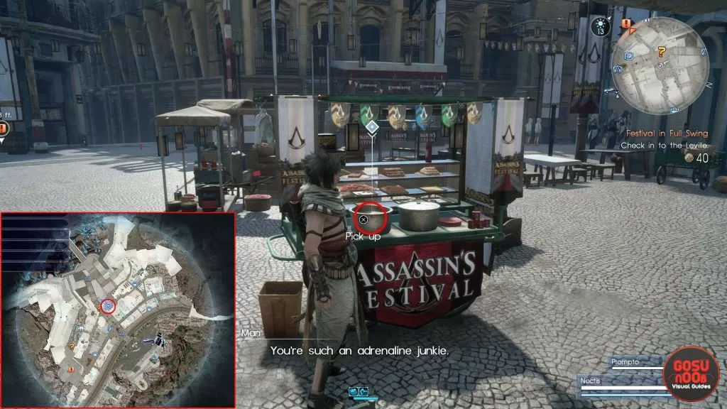 ffxv assassin medallion food stall