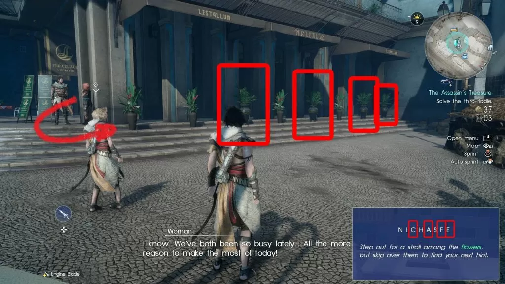 flower puzzle solution ffxv assassins treasure