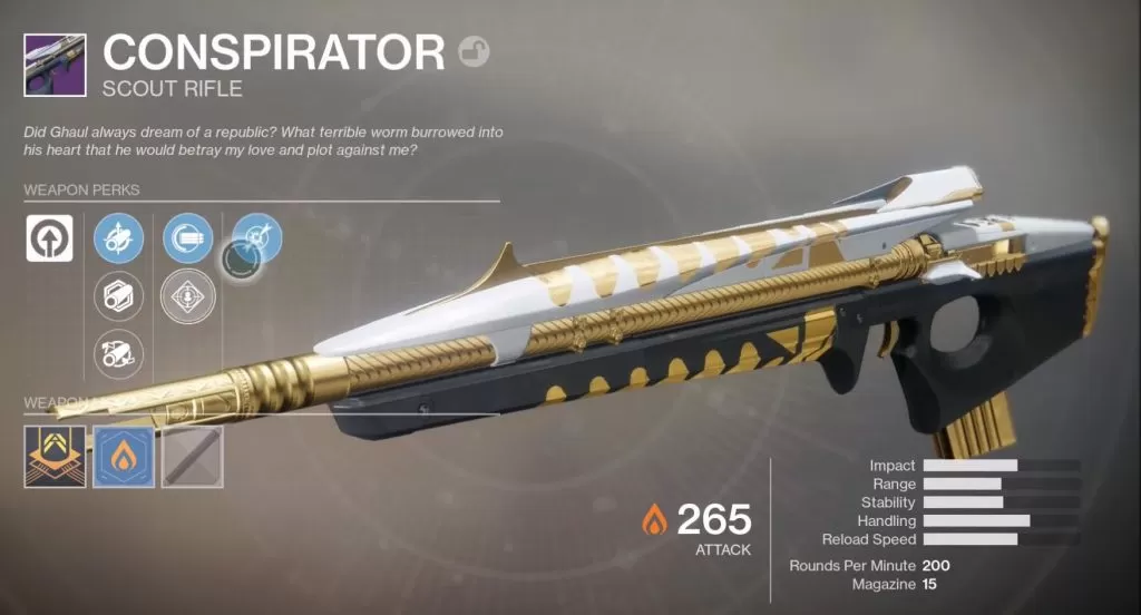 Conspirator Destiny 2 Weapon Leviathan Raid