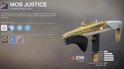 Destiny 2 Mob Justice Weapon from Leviathan Raid