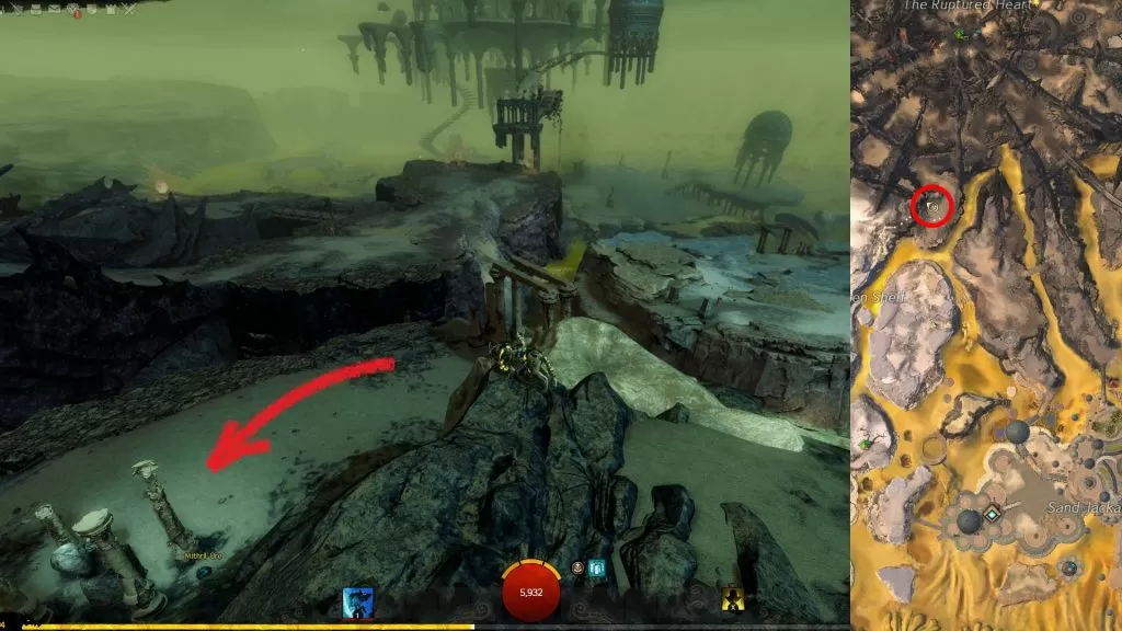 GW2 Dwayna Statue Location Path of Gods Achievement