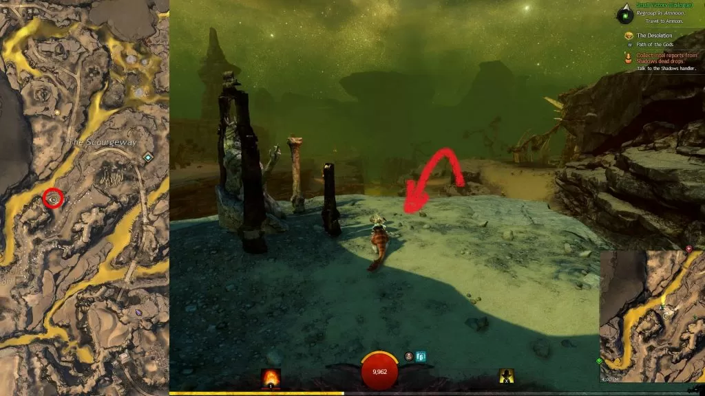 GW2 Grenth Statue Location Desolation Map