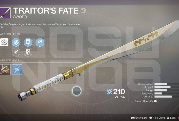 destiny 2 legenrady sword traitor's fate