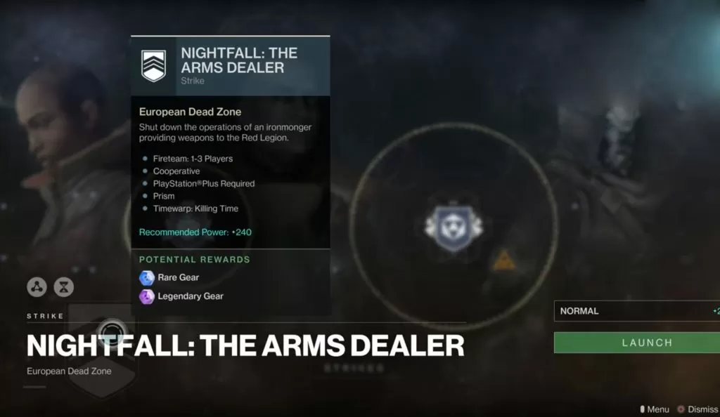 destiny 2 nightfall arms dealer